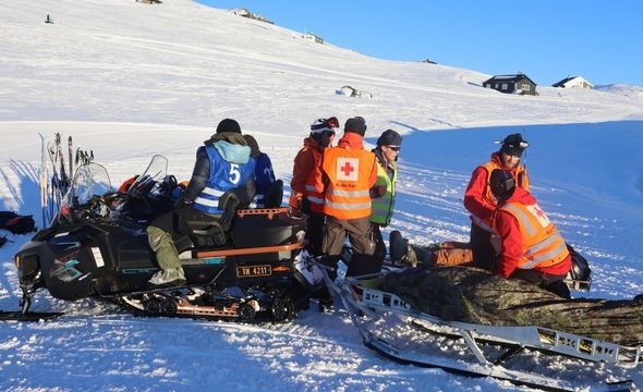 øvelse med hjelpekorps på Finse
