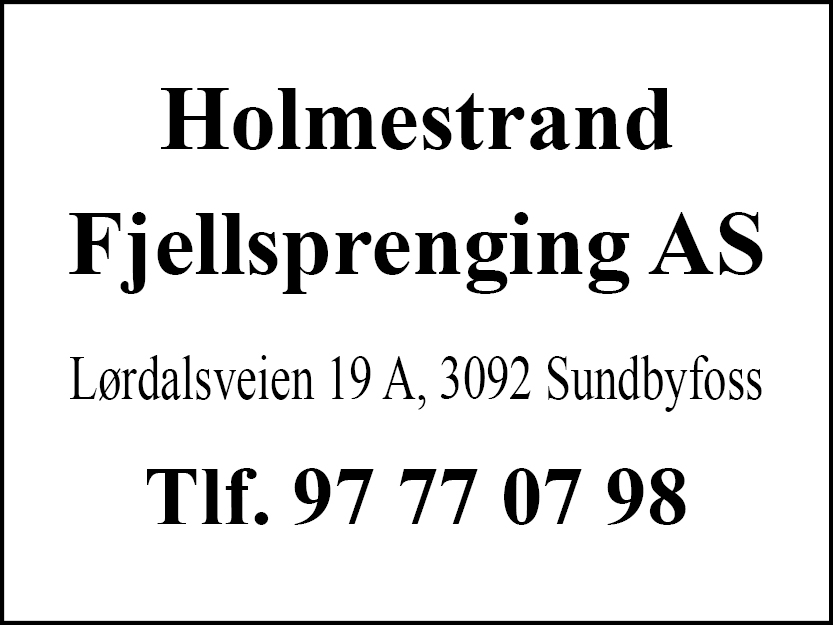 Holmestrand fjellsprengning logo