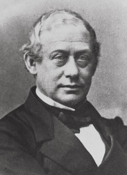 Gammelt sort/hvitt portrettfoto av Fredrik Stang. Blant annet statsminister 1872-1880