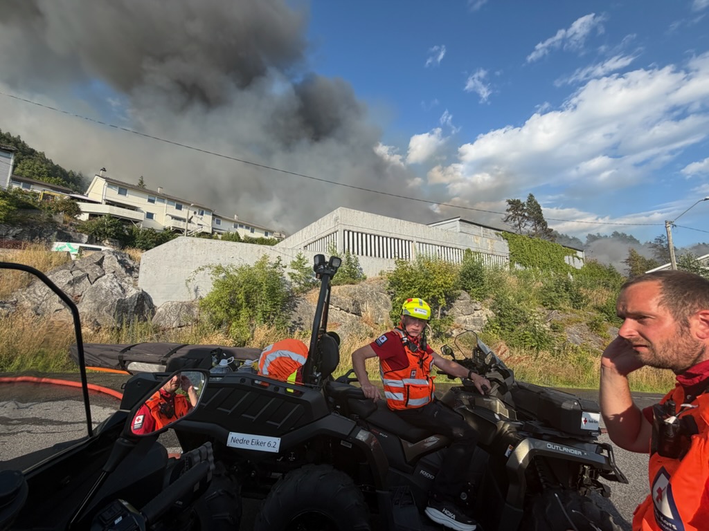 Hjelpekorps i aksjon brann drammen