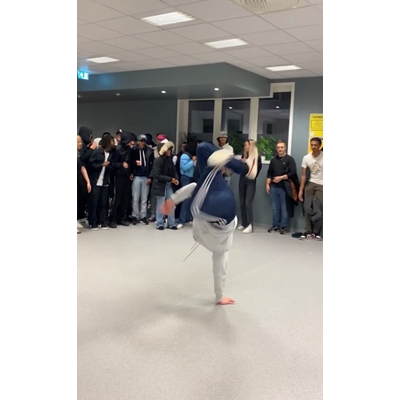 Breakdance på åpningen av Fellesverket i Bergen.