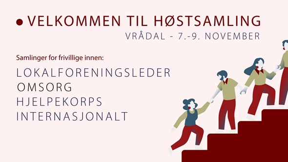 Invitasjon til høstsamling - samling for frivillige 7-9 nov