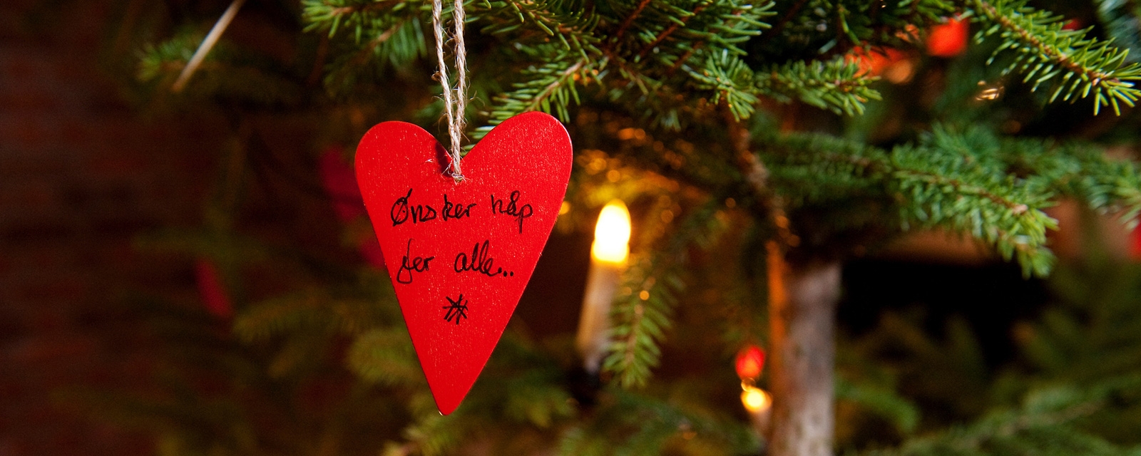 Hjerte på et juletre