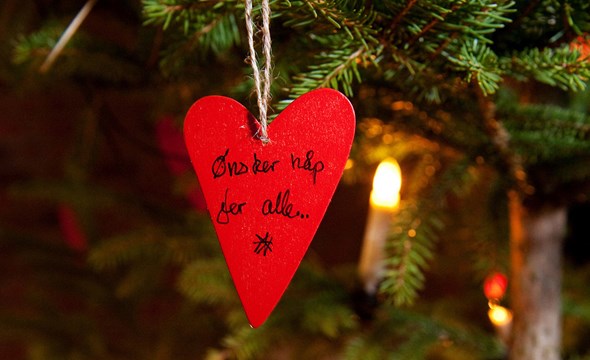 Hjerte på juletre