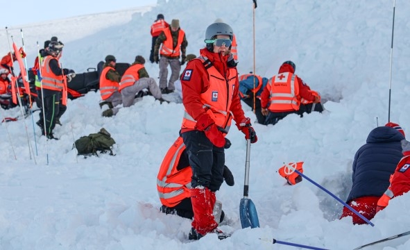 Skredøvelse på Frolfjellet