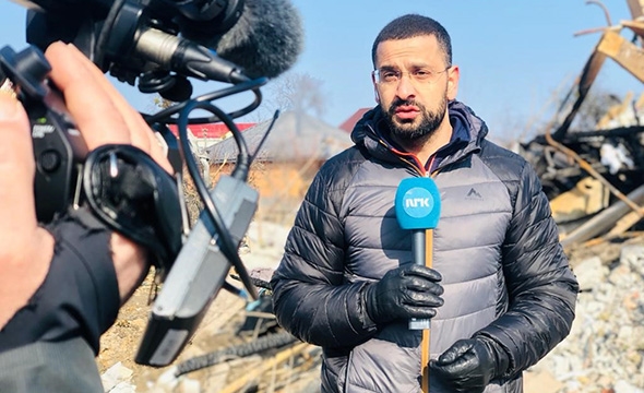 Yama Wolasmal rapporterer fra Ukraina for NRK