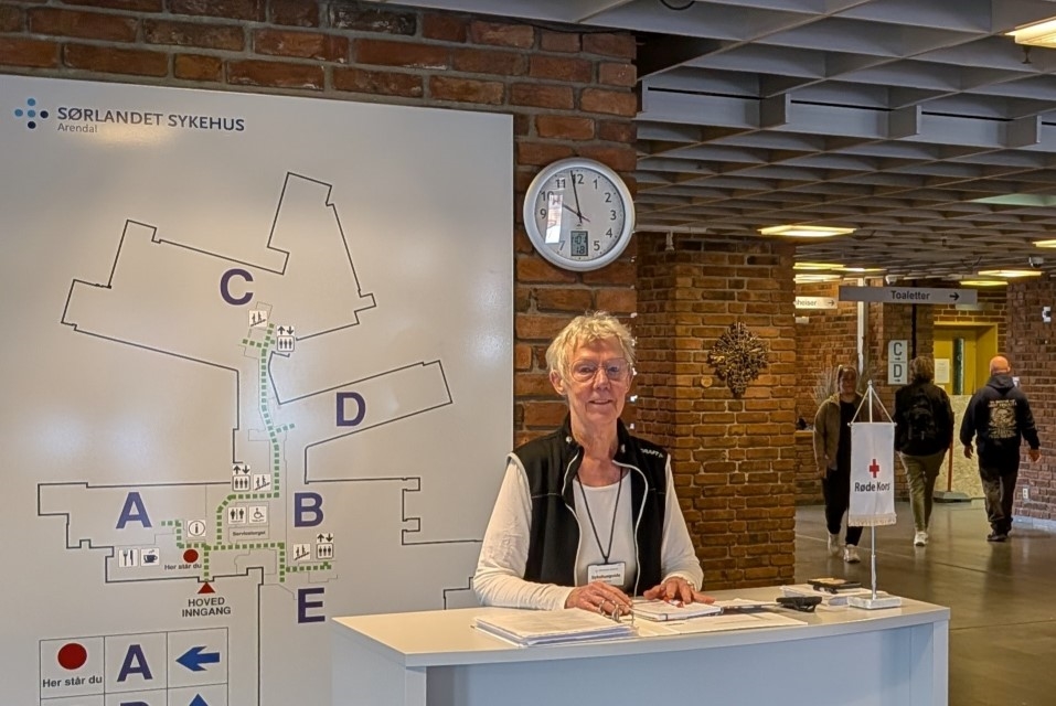 Janneke på plass på sykehuset i Arendal