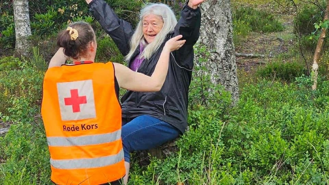 Øvelse hvor Røde Kors finner en savnet