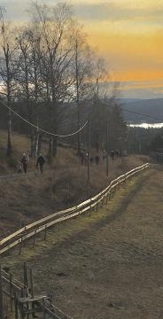 Folkevandring opp bakken