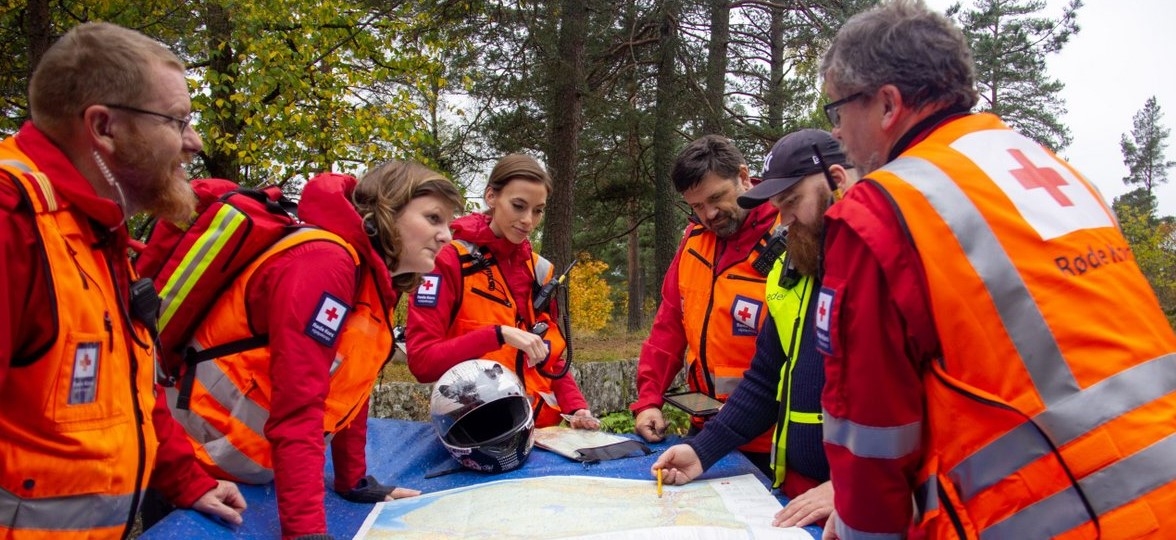 Hjelpekorps i aksjon. 