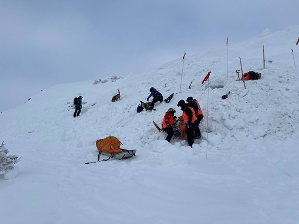 Mannskaper har gjort funn i snøskred