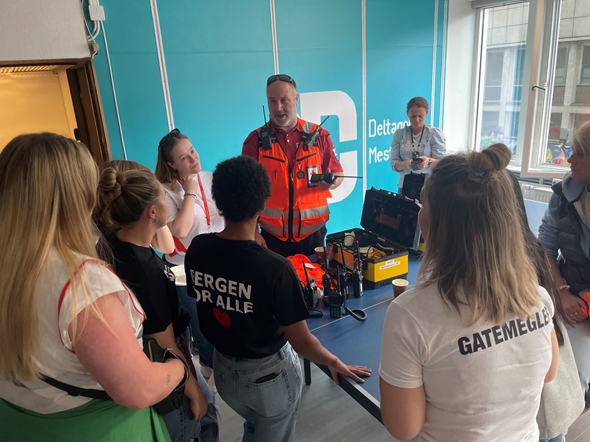 Gatemeglere, frivillige og ansatte i oppvekstsektoren i Bergen Røde Kors planlegger Bergen for alle.