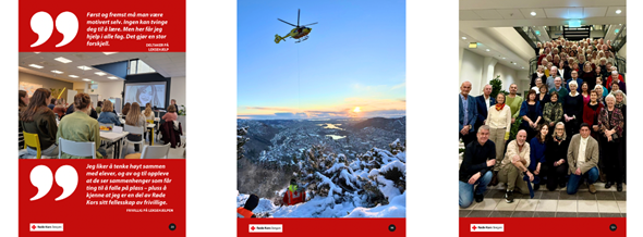 Sider fra Bergen Røde Kors sin årsrapport 2025.