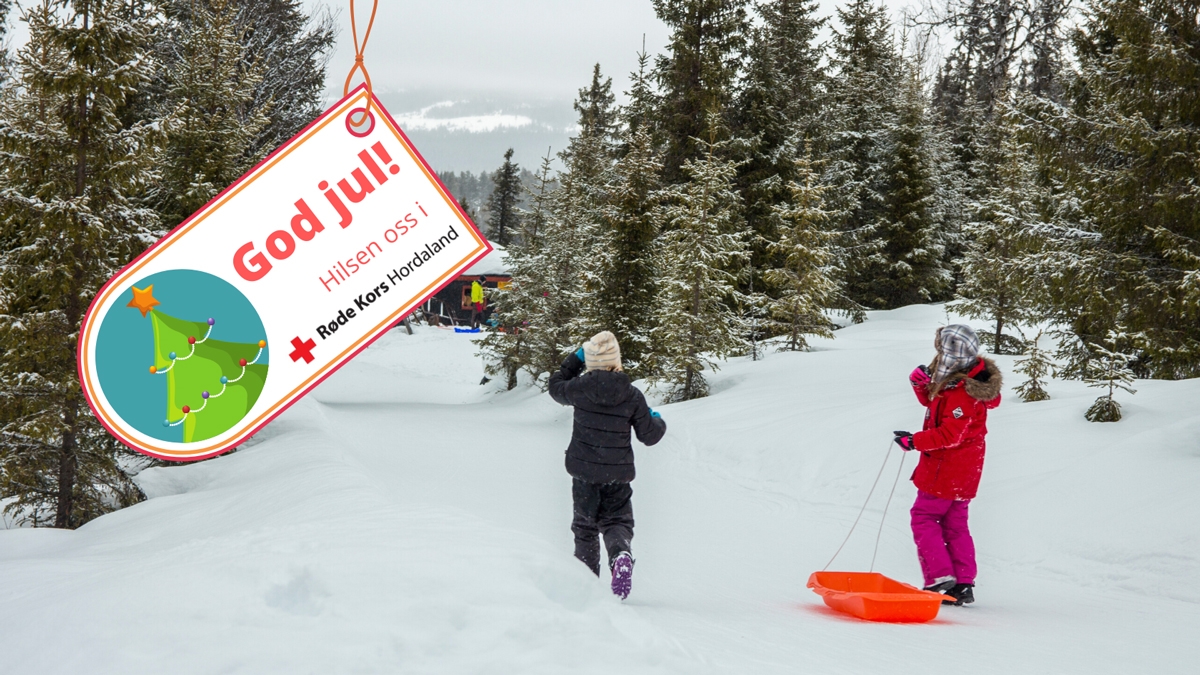 Fra et Ferie for alle-opphold på Merket i vinterferien 2014. Ferie for alle er et gratis ferietilbud for familier som lever med vedvarende lavinntekt.