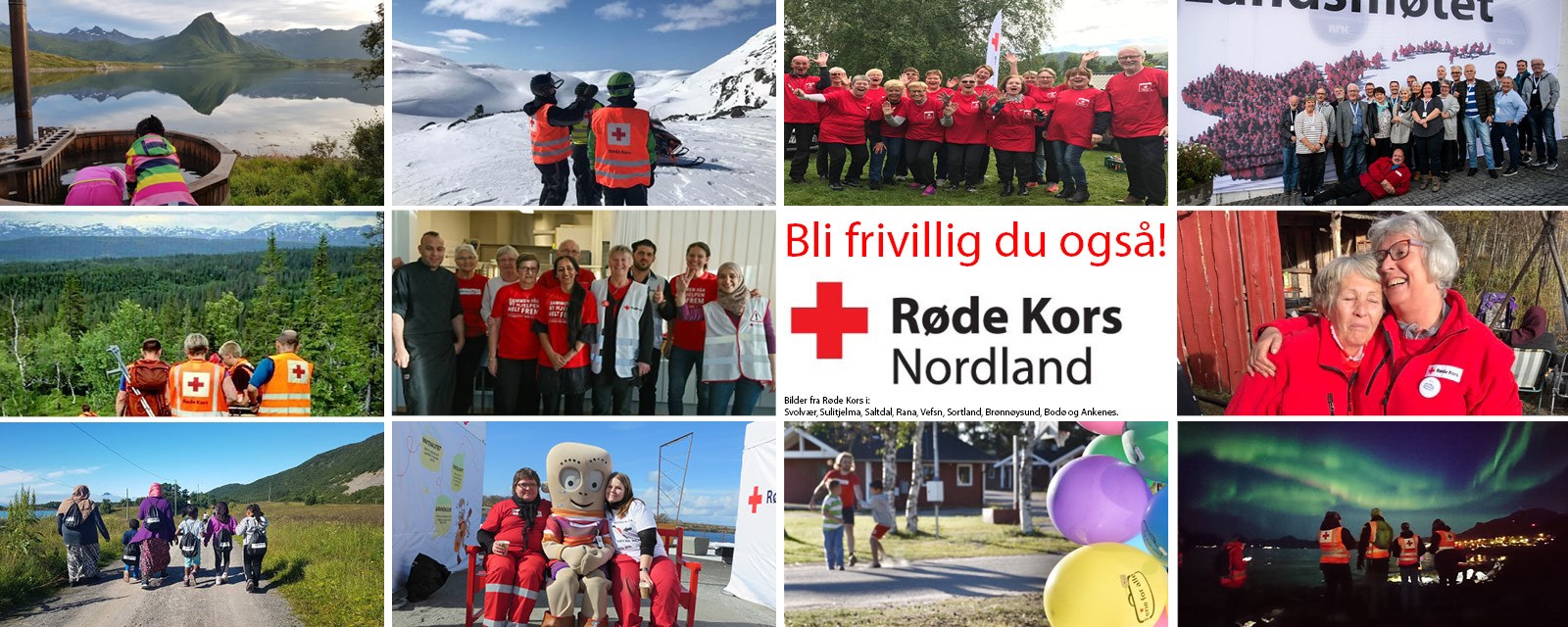 Bilder av frivillige i Røde Kors