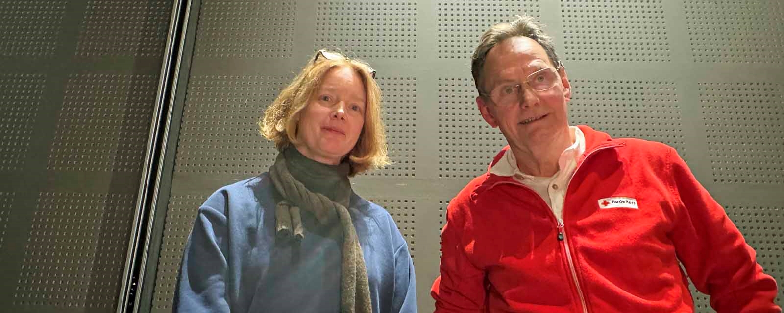 Kari Skeie og Kjell Skjerve under foredraget på Quality Hotel Ramsalt