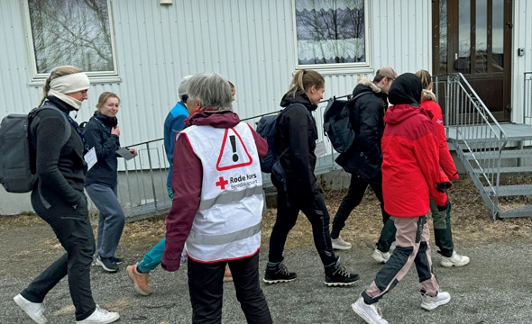 Evakuerte ankommer EPS