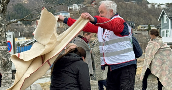 Varmt ullpledd på Øvelse Nord