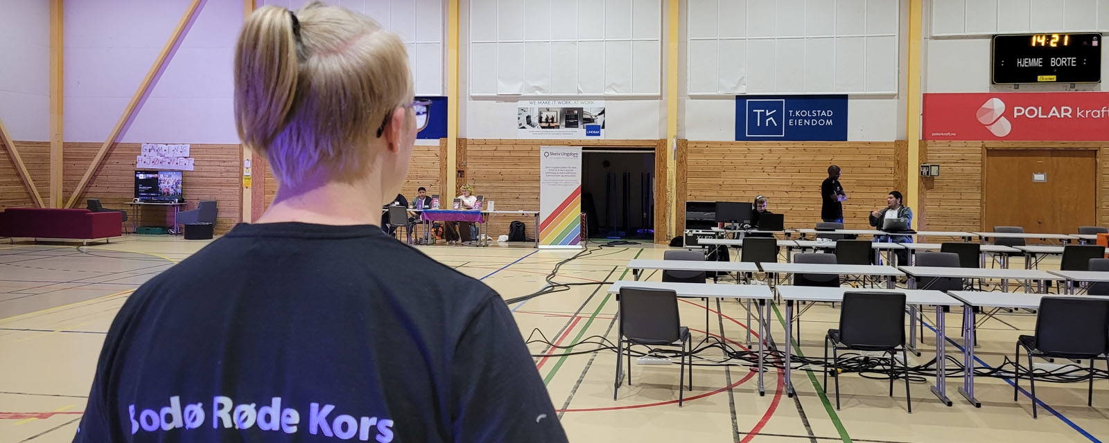 40-50 deltakere deltok på Bodø Røde Kors Ungdom sitt LAN i juli.