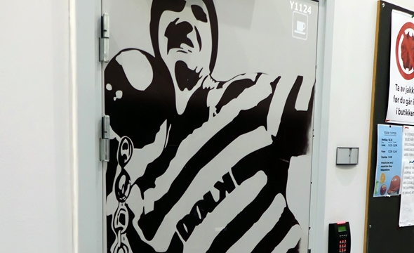 grafitti kunst av en innsatt