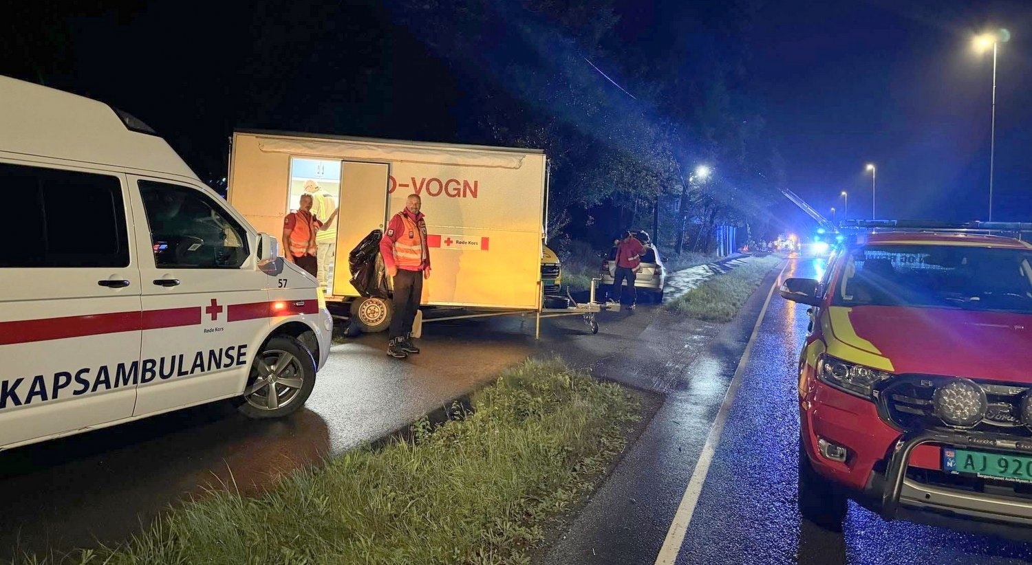 Frivillige på brann i Askim