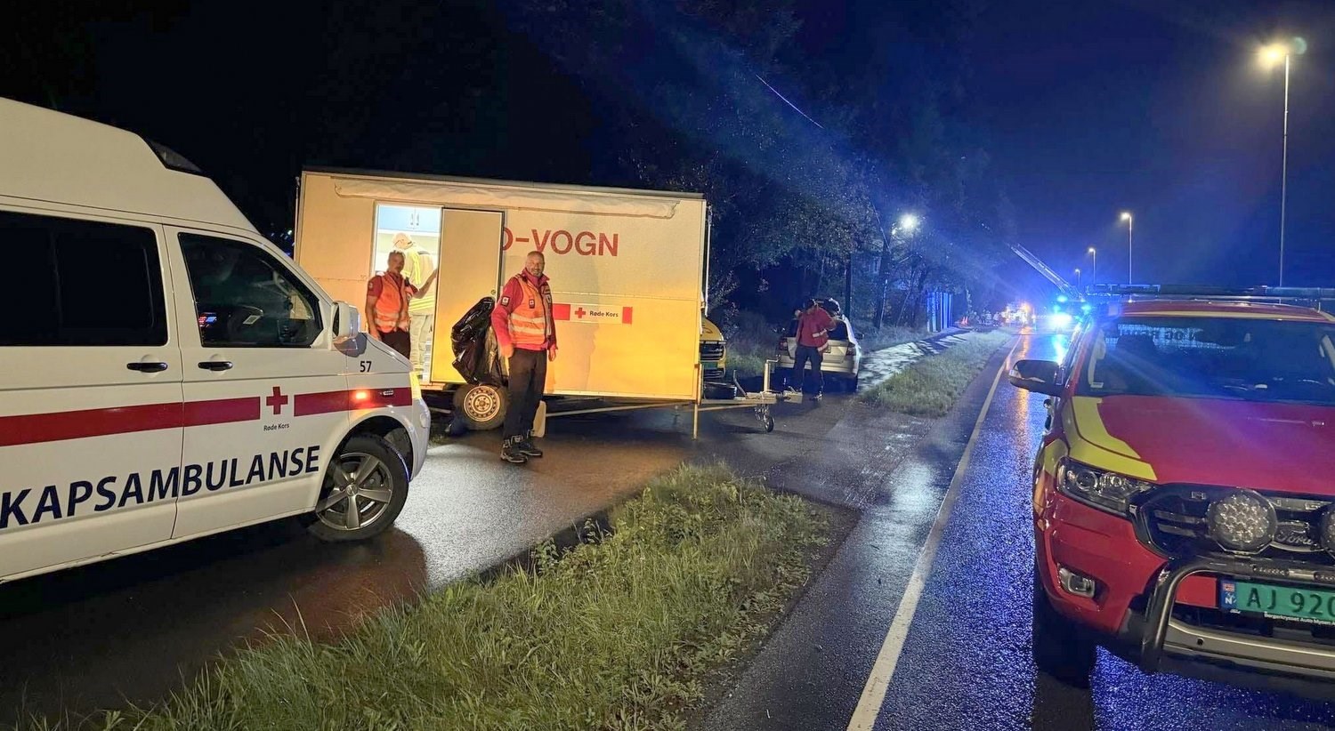 Frivillige på brann i Askim