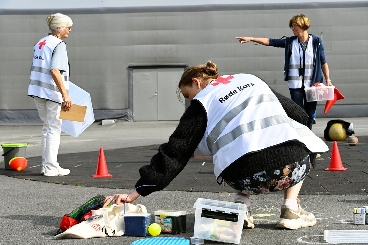 Frivillig ordner med aktivitet