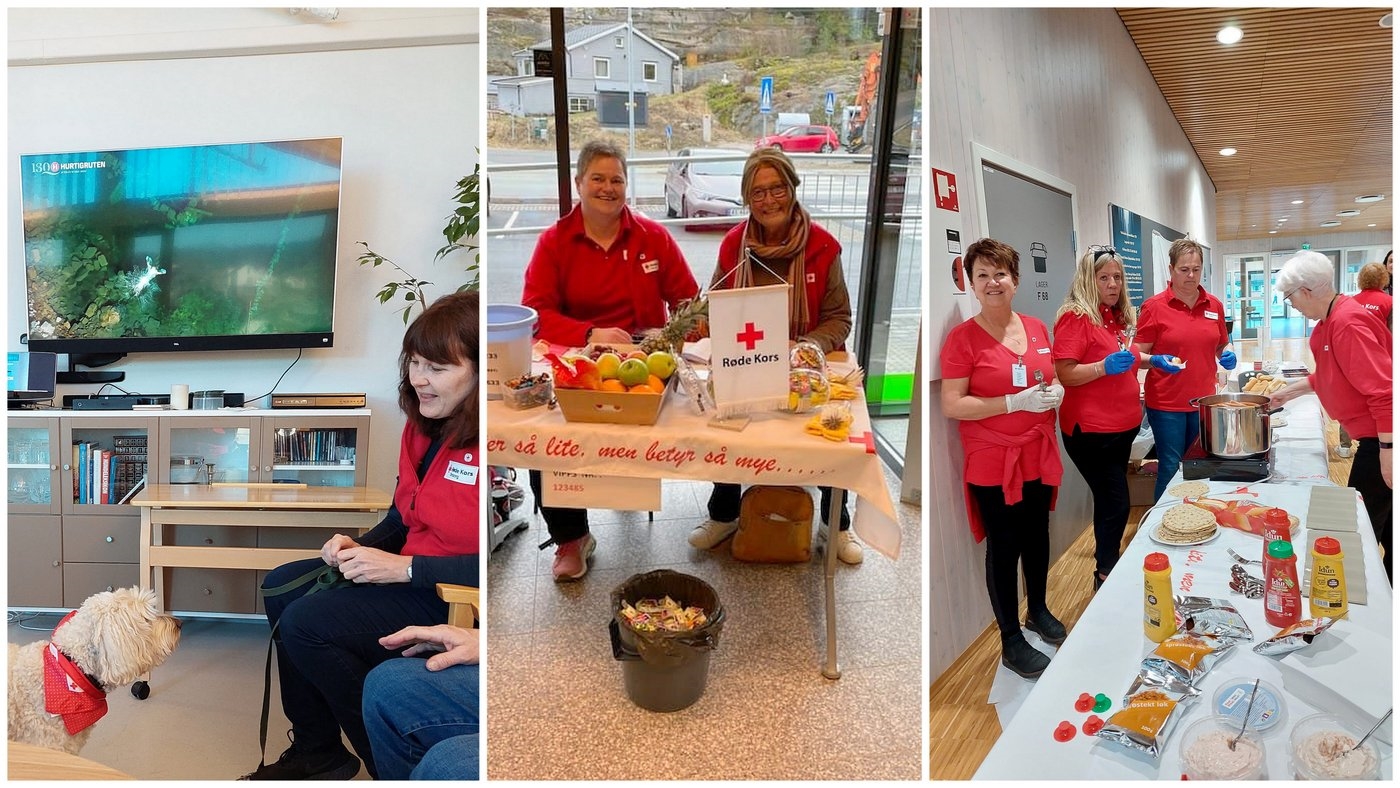 Frivillige ute på jobb