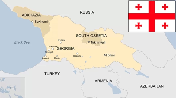 Kartet syner kvar i Georgia samarbeidslokalforeiningane våre ligg.