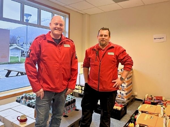 Thomas Brekke og Ole Nordnes i matkasse-lokalet