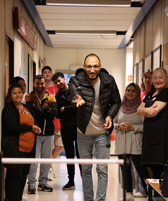 Det spilles stigegolf under ringløype på årets sommerkurs 2025.