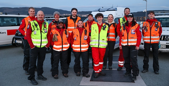 Gruppebilde av hele vaktlaget som bidro under natt til 01.mai.