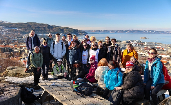 Gruppebilde av Turgruppa til Topps på Ladehammeren.