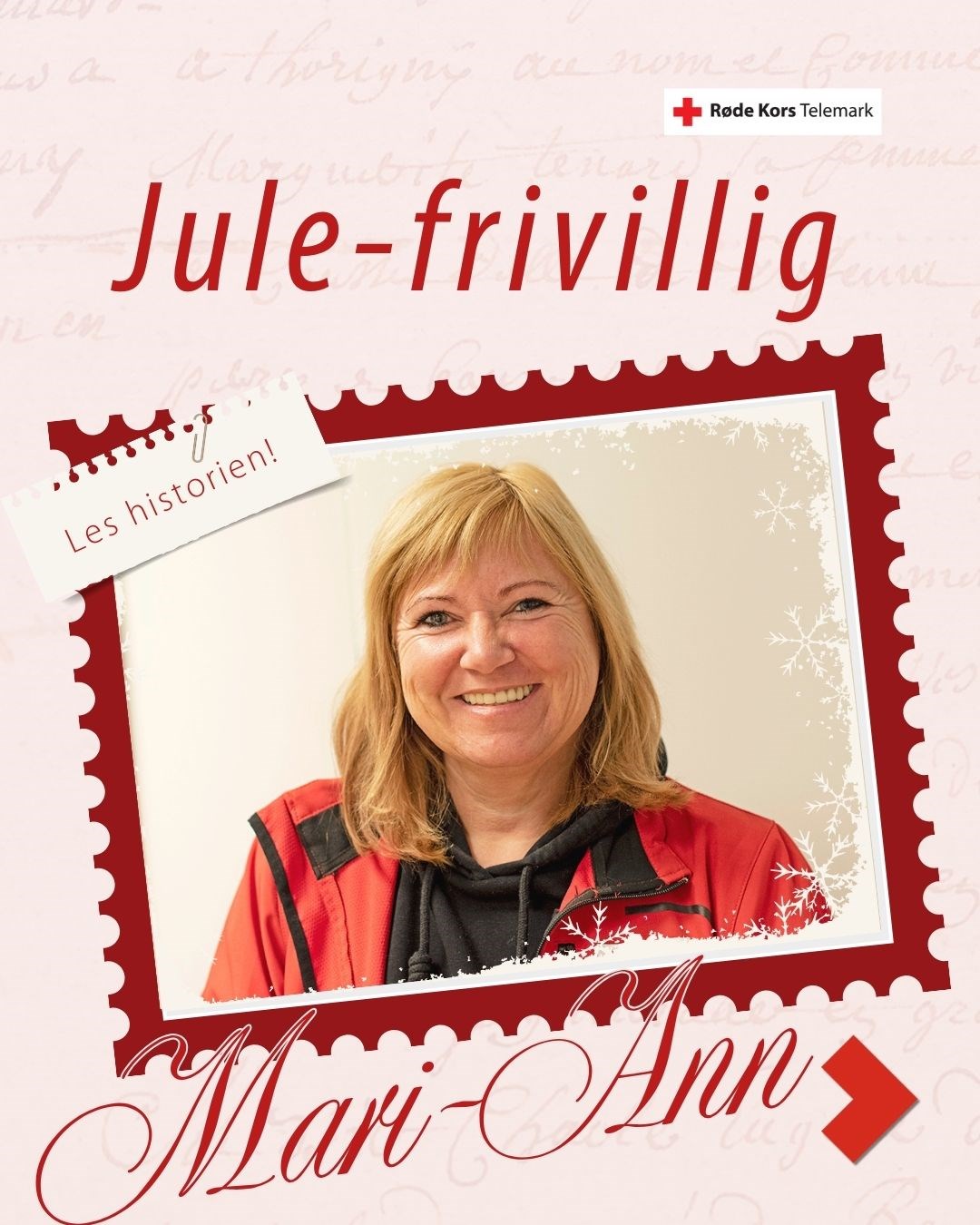 Bilde av en jule-frivillig: Mari-Ann