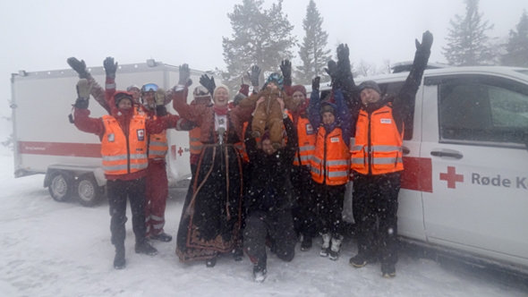 Gruppebilde av hjelpekorpset i Bø og Sauherad Røde kors.