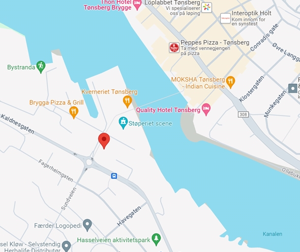 Kart over hvor distriktskontoret ligger