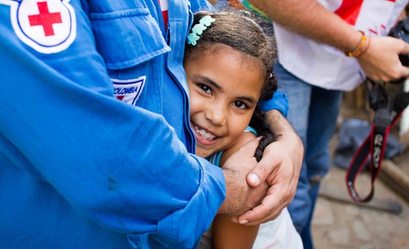 A young girl participating in an urban violence project in Cali 2013, giving children psychosocial support and the security of a safe area to play after school (Photo: Mari Aftret Mørtvedt, NorCross). 