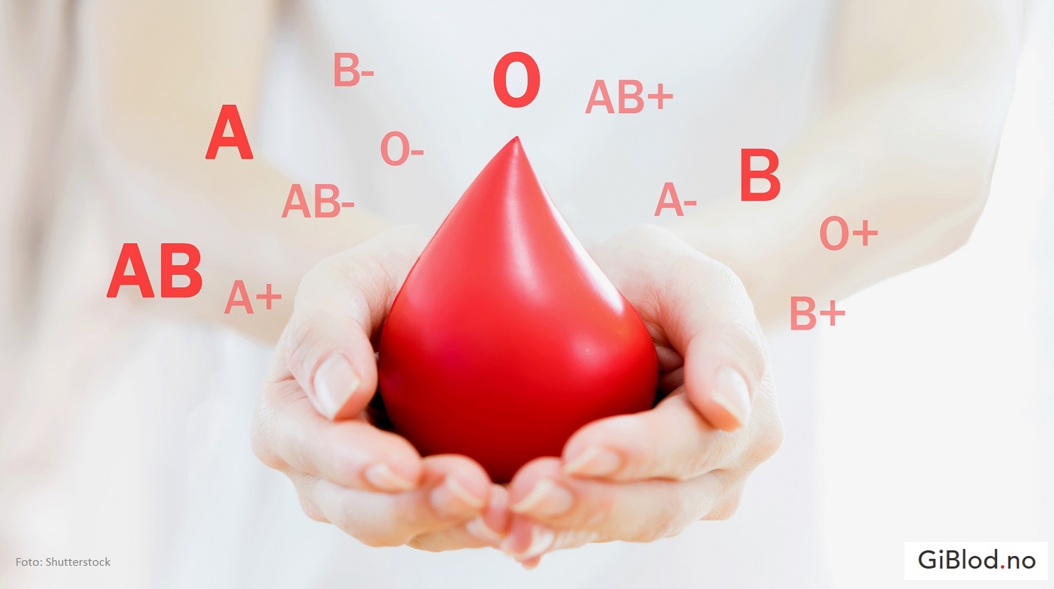 Blodtyper flyter over hendene til en person
