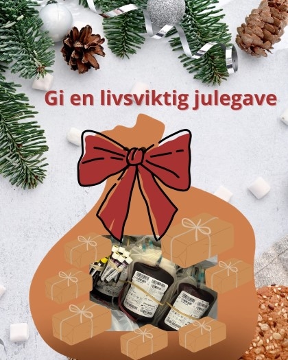 Julesekk med blodposer