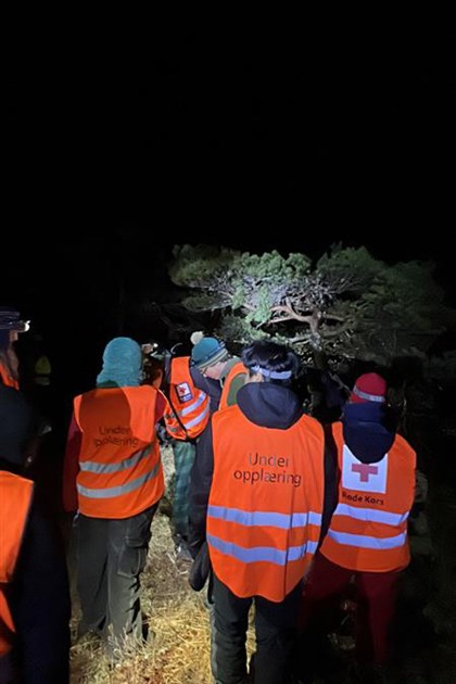 Elever på søk i mørket-kurs