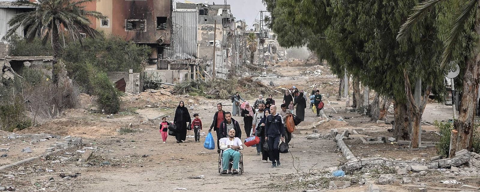 Mennesker på flukt på Gaza