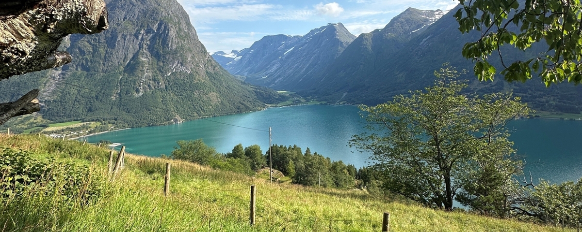 Dal med fjell og vann