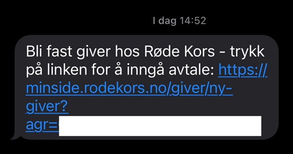 Bli giver SMS eksempel