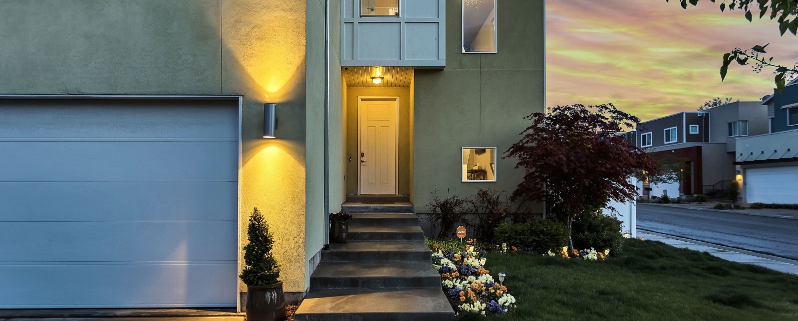 Hus i et boligområde