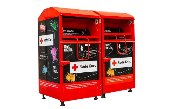 Innsamlingsbokser for tøy og tekstil