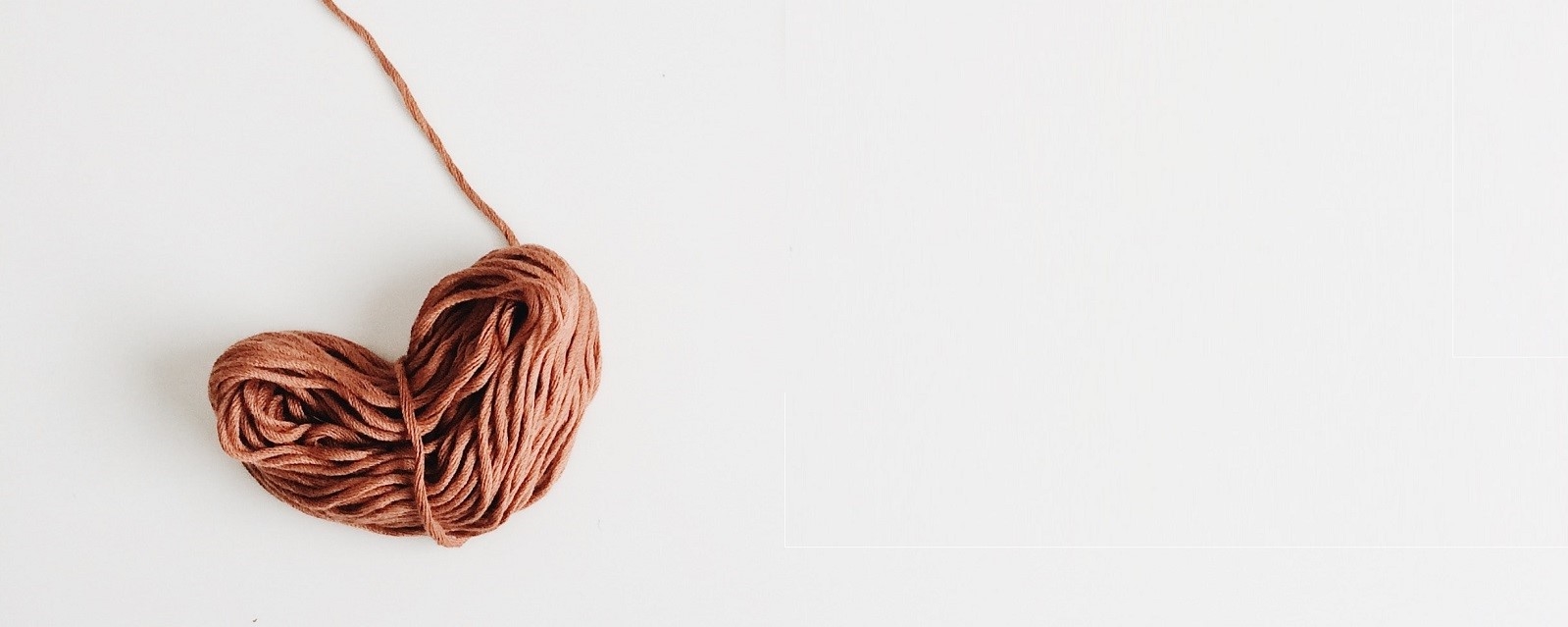 Garn formet til et hjerte