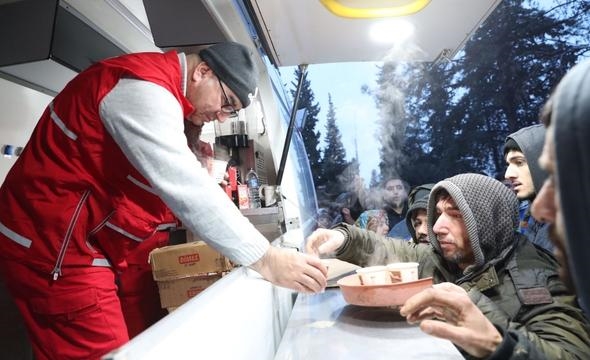 Utdeling av mat i Tyrkia