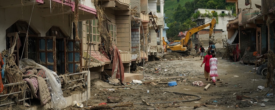 Skadene etter flomkatastrofen i Nepal er enorme