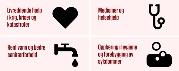 Dette bidrar du til når du støtter Røde Kors.