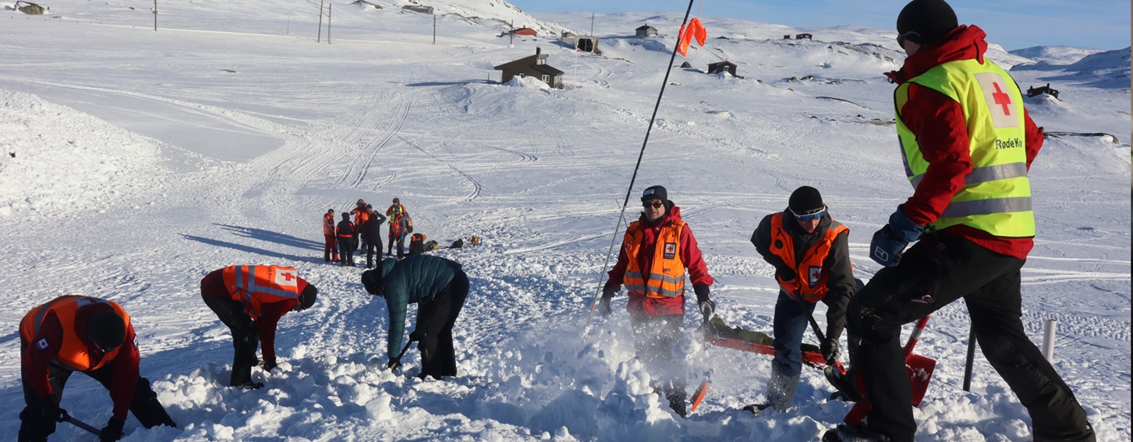 Finsekurset 2023. Laglederkurset. Snøskredøvelser. (Foto: Einar Ananiassen/Røde Kors)